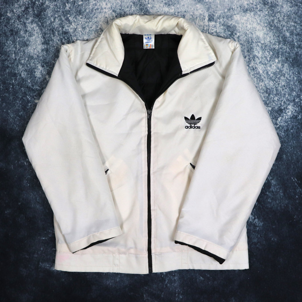 Vintage 90's Cream Adidas Trefoil Puffer Jacket | XS