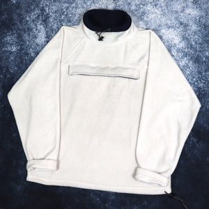 Vintage Cream Big Air High Neck Fleece Sweatshirt | XL