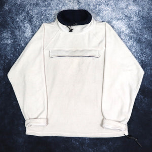Vintage Cream Big Air High Neck Fleece Sweatshirt | XL