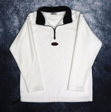Load image into Gallery viewer, Vintage Cream &amp; Black Slazenger 1/4 Zip Fleece Sweatshirt | Large
