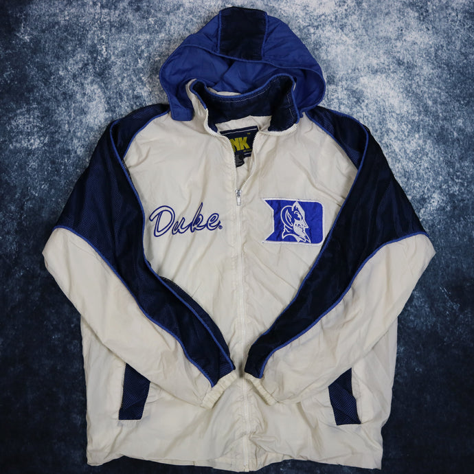 Vintage Cream & Navy Duke Blue Devils Windbreaker Jacket