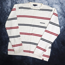 Load image into Gallery viewer, Vintage Cream, Navy &amp; Red Striped Lambretta Jumper | Medium
