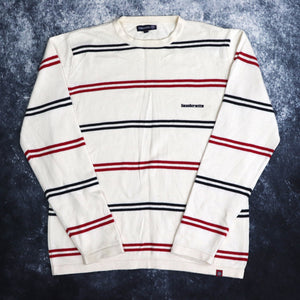 Vintage Cream, Navy & Red Striped Lambretta Jumper | Medium