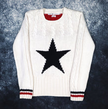 Load image into Gallery viewer, Vintage Cream Tommy Hilfiger Star Jumper | Small
