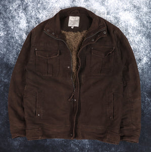 Vintage Dark Brown Lee Cooper Fleece Lined Jacket | Medium