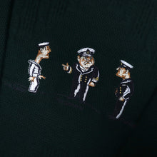 Load image into Gallery viewer, Vintage Dark Forest Green US Navy Embroidered Grandad Jumper | Small

