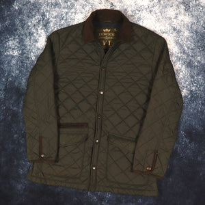 Vintage Dark Green Fleece Lined Quilted Hunting Jacket | Large