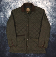 Load image into Gallery viewer, Vintage Dark Green Fleece Lined Quilted Hunting Jacket | Large

