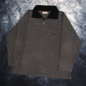 Vintage Dark Grey Bon Marche 1/4 Zip Fleece | XL