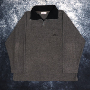 Vintage Dark Grey Bon Marche 1/4 Zip Fleece | XL