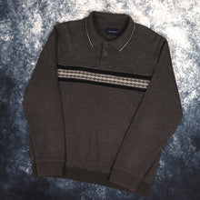 Load image into Gallery viewer, Vintage Dark Grey Collared Sweatshirt | Medium
