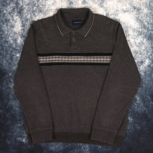 Load image into Gallery viewer, Vintage Dark Grey Collared Sweatshirt | Medium
