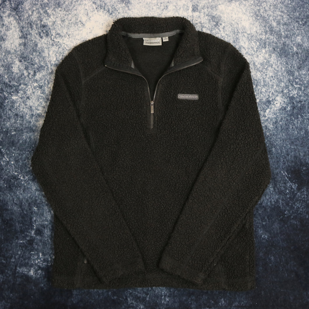 Vintage Dark Grey Craghoppers 1/4 Zip Sherpa Fleece Sweatshirt