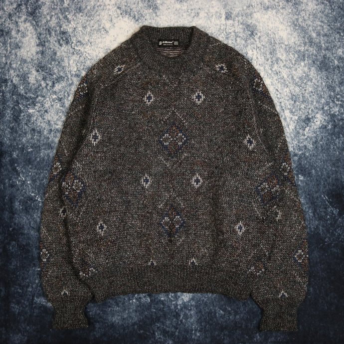 Vintage Dark Grey Diamond Jumper