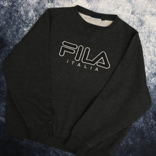 Load image into Gallery viewer, Vintage Dark Grey Fila Spell Out Sweatshirt | XL
