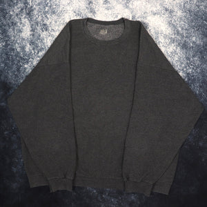 Vintage Dark Grey Fruit Of The Loom Blank Sweatshirt | 4XL
