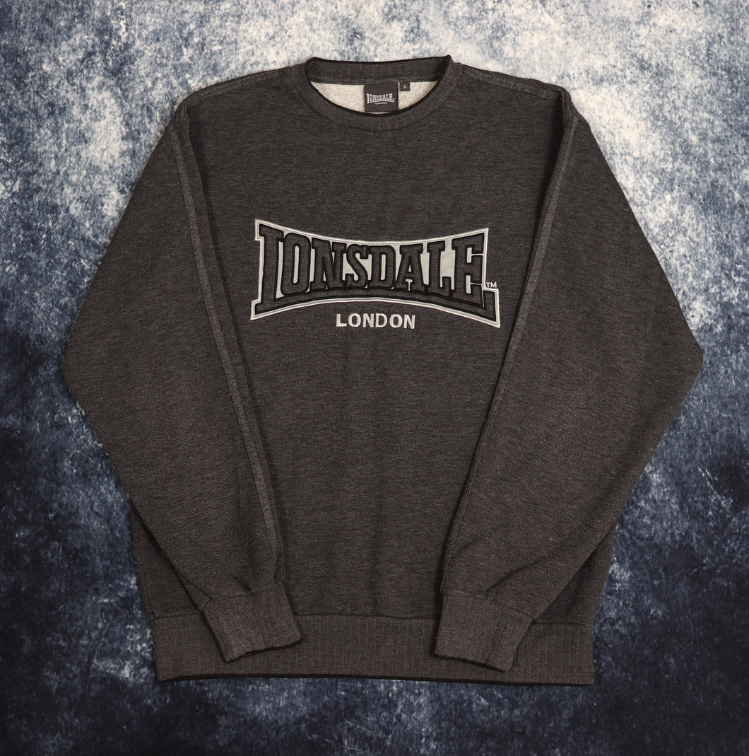 Vintage Dark Grey Lonsdale Sweatshirt | Medium
