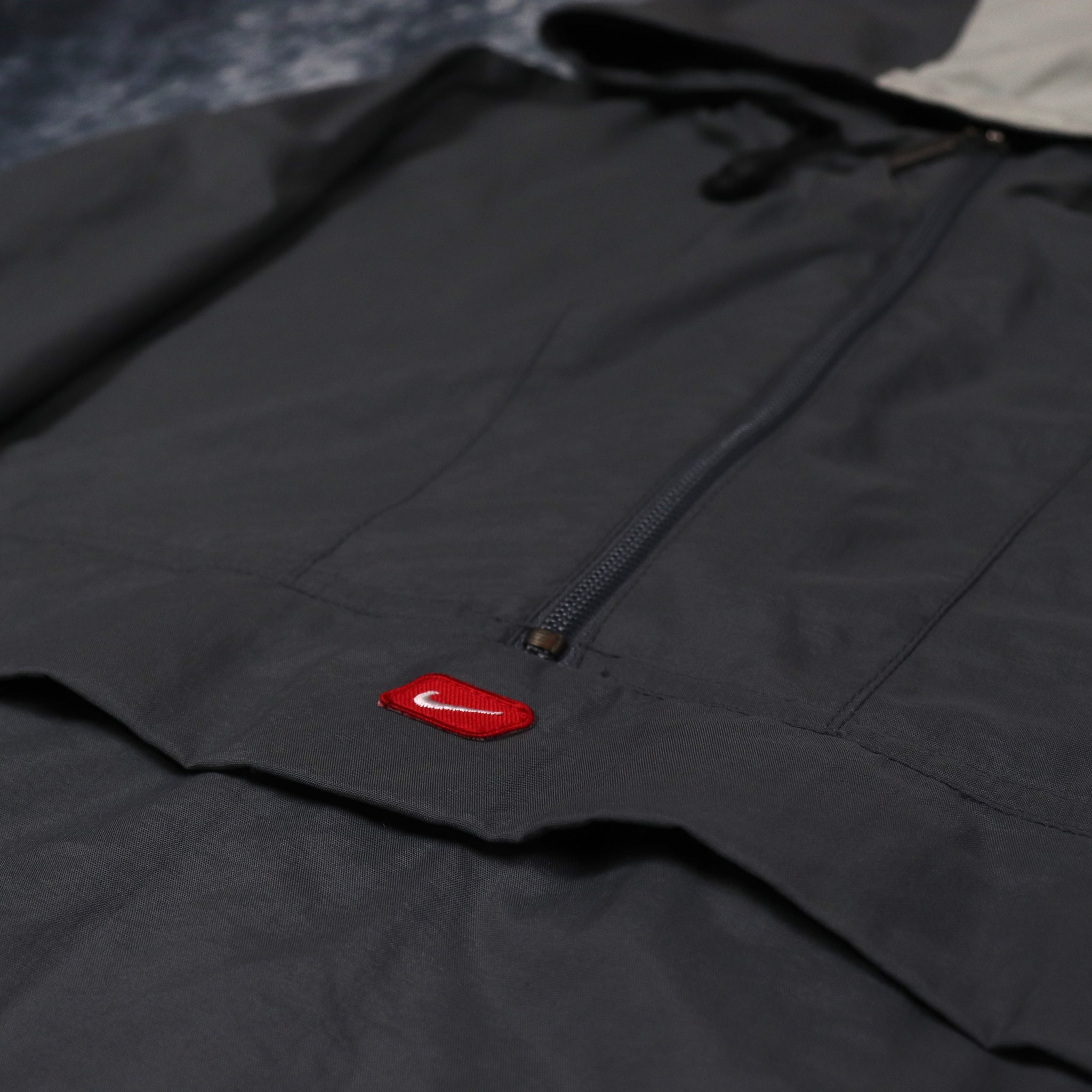 Vintage Dark Grey Nike 1 4 Zip Windbreaker Jacket 5XL ragkid