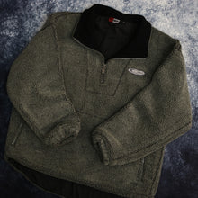 Load image into Gallery viewer, Vintage Dark Grey Gelert 1/4 Zip Sherpa Fleece Sweatshirt
