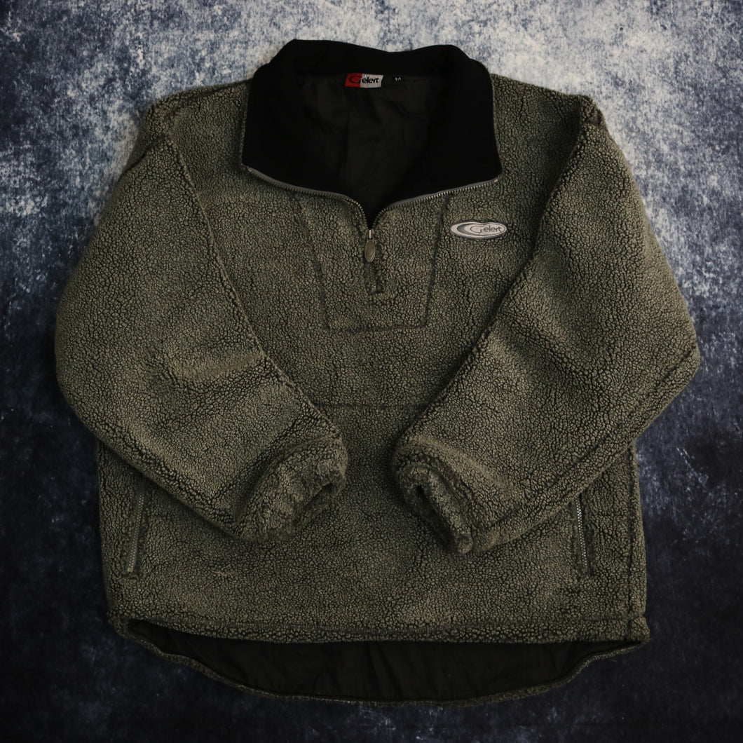 Vintage Dark Grey  Gelert 1/4 Zip Sherpa Fleece Sweatshirt