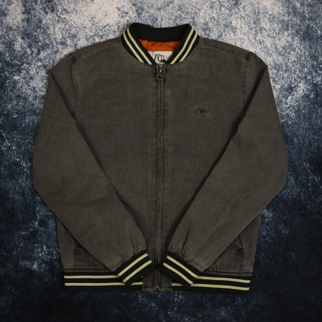 Vintage Dark Grey Quiksilver Bomber Jacket
