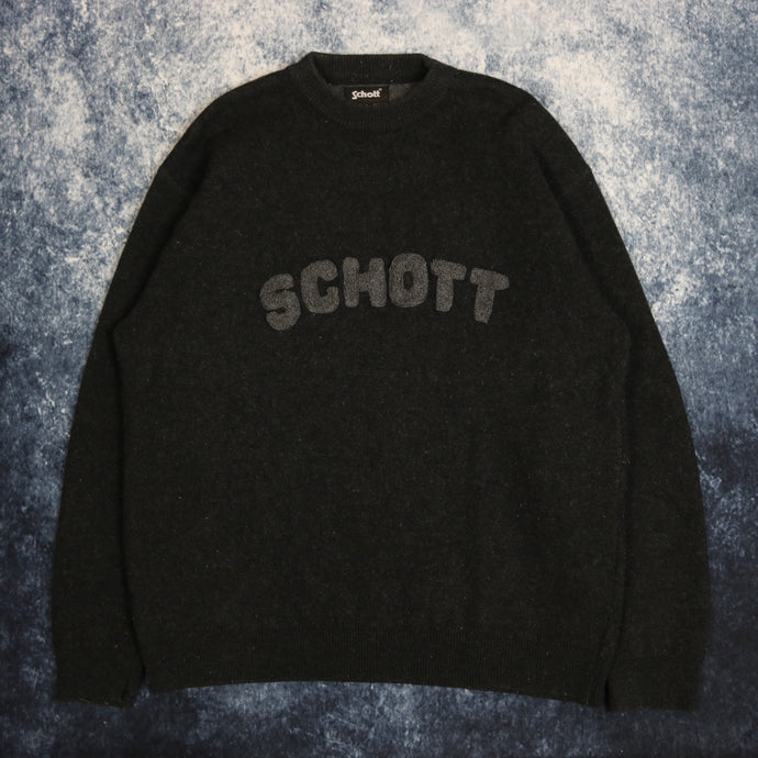 Vintage Dark Grey Schott Jumper