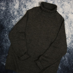 Vintage Dark Grey Turtle Neck Jumper