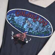 Load image into Gallery viewer, Vintage Dark Grey &amp; Beige Colorado Pioneer Country Sweatshirt | Large
