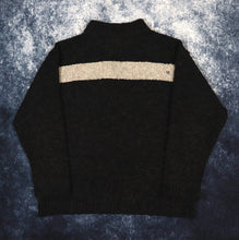 Load image into Gallery viewer, Vintage Dark Grey &amp; Beige FatFace High Neck Jumper | Small
