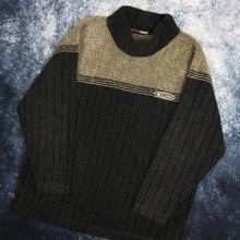 Load image into Gallery viewer, Vintage Dark Grey &amp; Beige Gelert High Neck Fleece Sweatshirt
