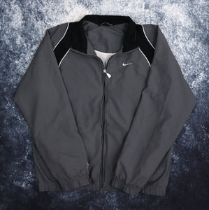 Vintage Dark Grey & Black Nike Windbreaker Jacket | XS