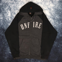 Load image into Gallery viewer, Vintage 90s Dark Grey &amp; Black Onfire Zip Up Hoodie | XL
