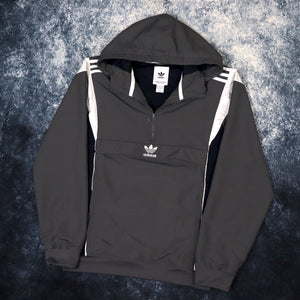 Vintage Dark Grey, Navy & White Adidas Trefoil Jacket | Small