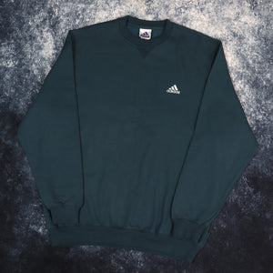 Vintage Dark Teal Adidas Sweatshirt | XL