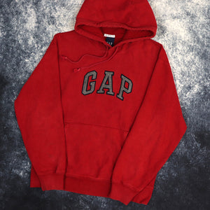 Vintage Deep Red GAP Spell Out Hoodie | Small