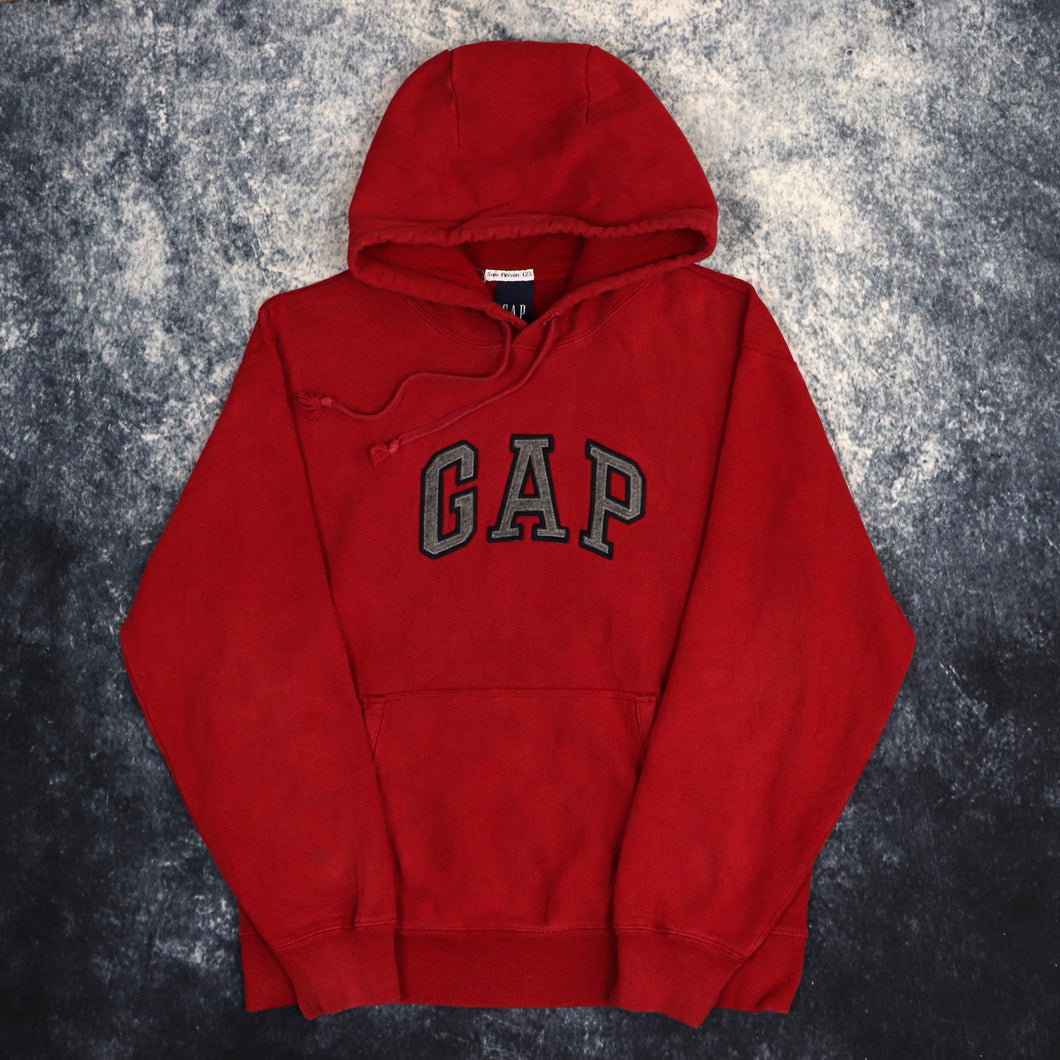 Vintage Deep Red GAP Spell Out Hoodie | Small