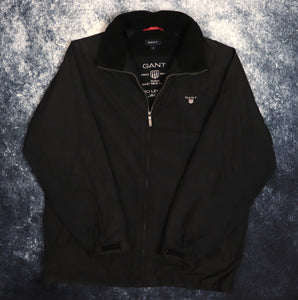 Vintage Faded Black Fleece Lined Gant Jacket | Large