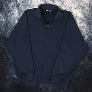 Vintage Faded Navy 1/4 Zip Sweatshirt | 4XL