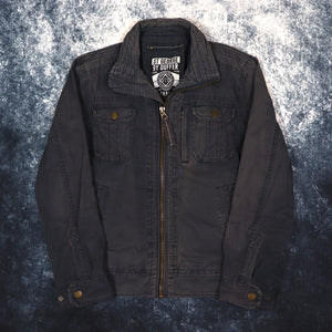 Vintage Faded Navy Worker Jacket | Small