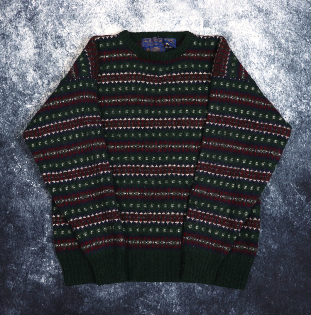 Vintage Fair Isle Grandad Jumper | Medium