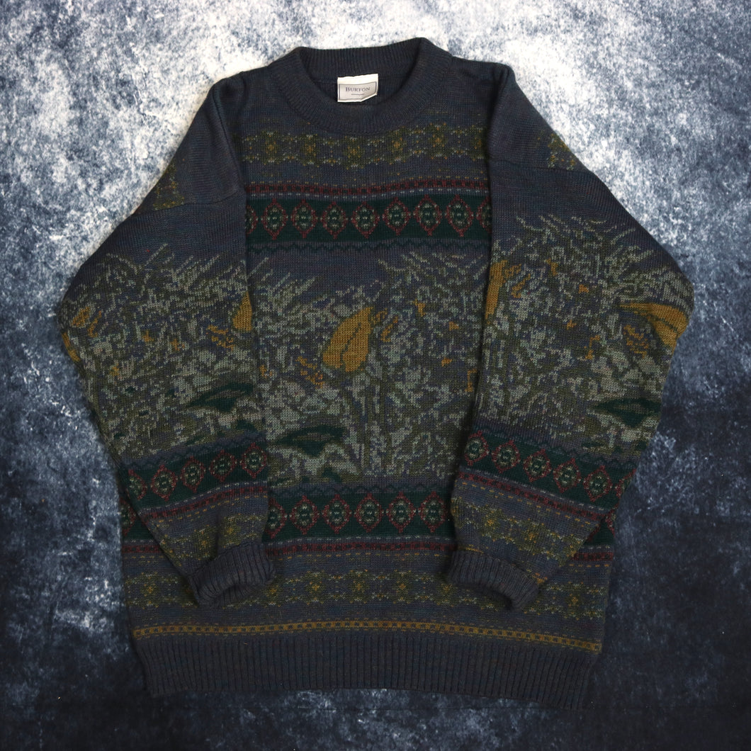 Vintage Fair Isle Grandad Jumper | Large