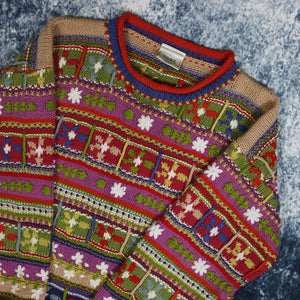 Vintage Floral Knitted Jumper