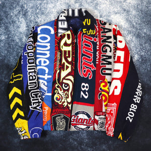 Vintage Football Scarf Jacket | Large