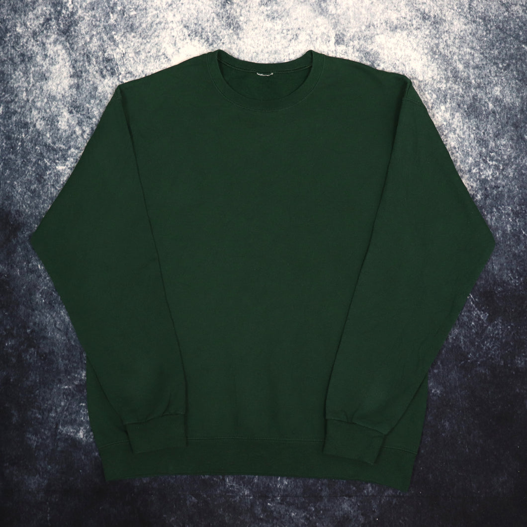 Vintage Forest Green Blank Sweatshirt | Large