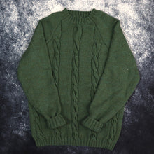 Load image into Gallery viewer, Vintage Forest Green Cable Knit Style Jumper | Medium
