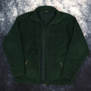 Vintage Forest Green Fleece Jacket | Large