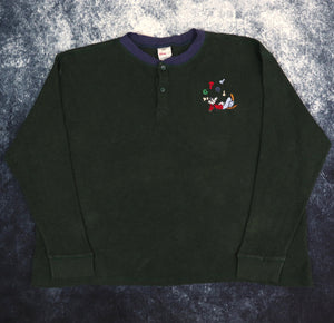 Vintage 90s Forest Green Goofy Disney Sweatshirt | XL