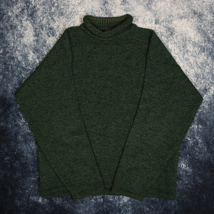 Vintage Forest Green High Neck Jumper