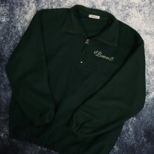Load image into Gallery viewer, Vintage Forest Green Leaves 1/4 Zip Fleece Sweatshirt
