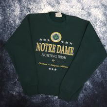 Load image into Gallery viewer, Vintage Forest Green Notre Dame Fighting Irish Sweatshirt | XS
